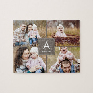 Puzzle photo personnalisé initial de collage