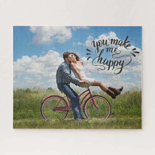 Puzzle Photo Personnalisé - Tu Me Rends Heureux  (Horizontal)