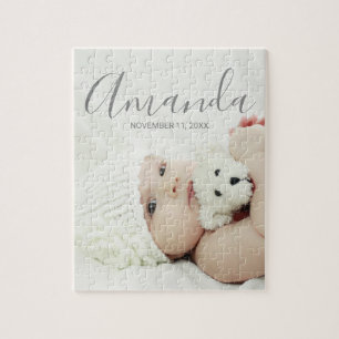 Puzzle Photo personnalisée avec nom et texte personnalisé