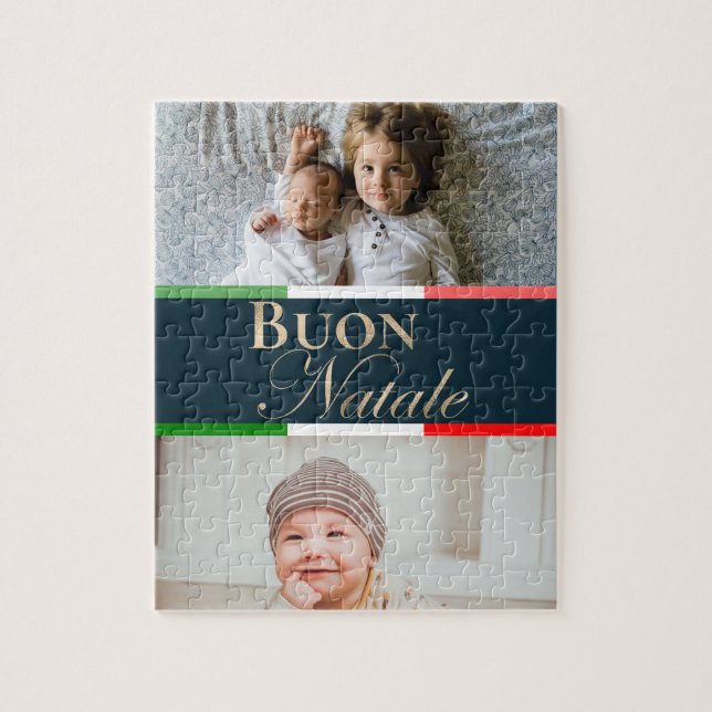 Puzzle Photo personnalisée Boule Natale Noël italien (Vertical)