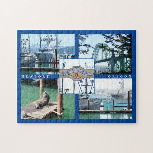 Puzzle Photo personnalisée de Newport Oregon (Horizontal)