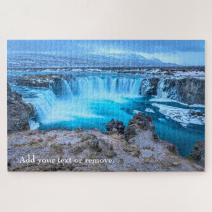 Puzzle Photo personnalisée Godafoss Paysage de la cascad