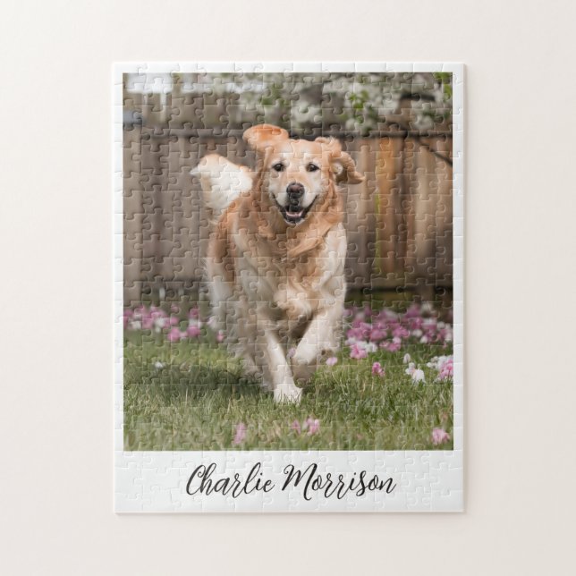 Puzzle Photo personnalisée Golden Retriever Dog (Vertical)
