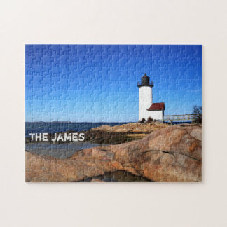 Puzzle Photo personnalisée Ocean Beach Lighthouse Jigsaw