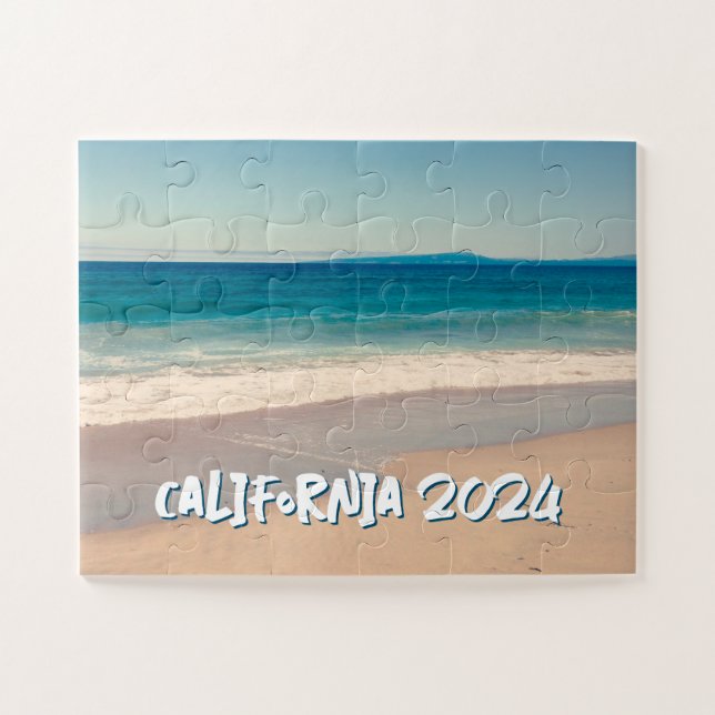 Puzzle Photo personnalisée Ocean Blue Pittoresque Beach (Horizontal)