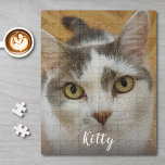 Puzzle Photo personnalisée pour animal de compagnie ou fa<br><div class="desc">Téléchargez une photo, ajoutez un nom et créez facilement votre puzzle personnalisé. Vous pouvez TRANSFÉRER ce DESIGN sur d'autres produits Zazzle et l'ajuster à la plupart des articles Zazzle. Vous pouvez également cliquer sur CUSTOMISER PLUS LOIN pour ajouter, supprimer ou modifier des détails comme la couleur arrière - plan, le...</div>