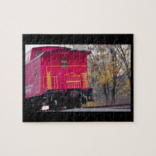 Puzzle Photo rouge de train de cambuse