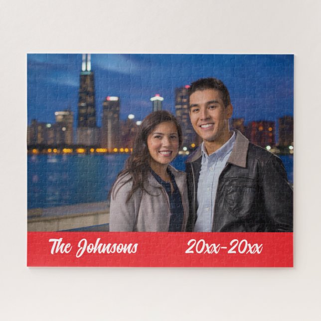 Puzzle photo simple moderne d'anniversaire (Horizontal)