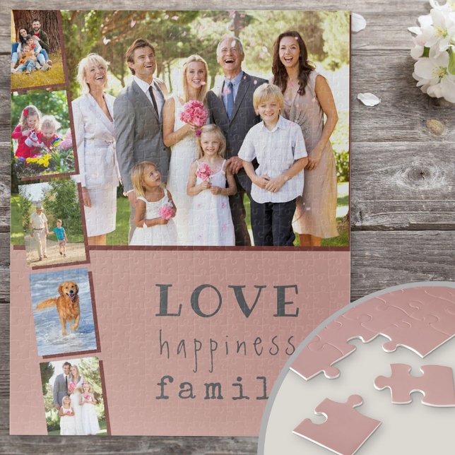 Puzzle Photo Strip Love Happiness Family Pink (Créateur téléchargé)