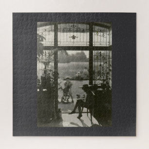 Puzzle Photo vintage d'enfants jouant dans un champ
