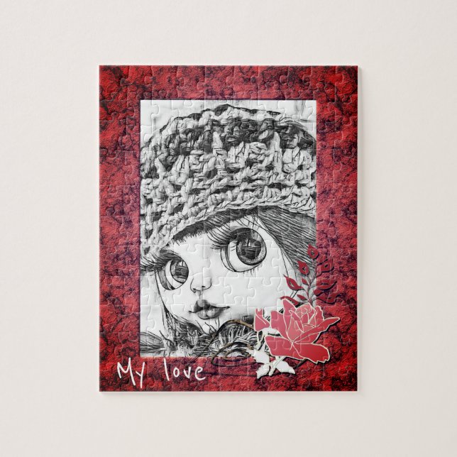 Puzzle photo vintage et personnalisée (Vertical)