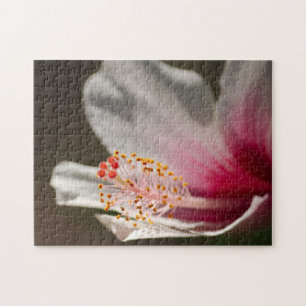 Puzzle Photographie à fleurs tropicale blanche et rose de