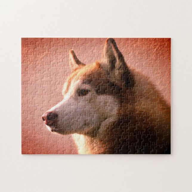 Puzzle Photographie de Malamute Dog en Alaska| Rouge (Horizontal)