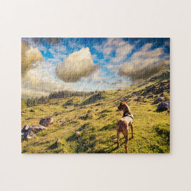 Puzzle Photographie de paysage de montagne personnalisabl (Horizontal)