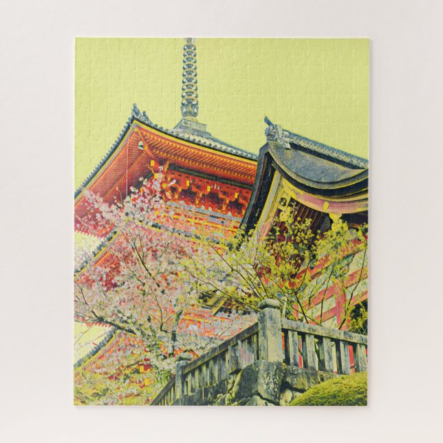 Puzzle Photographie du temple japonais de Kyoto Springtim (Vertical)