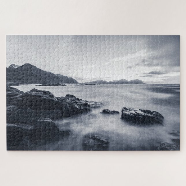 Puzzle Photographie monochrome du paysage (Horizontal)