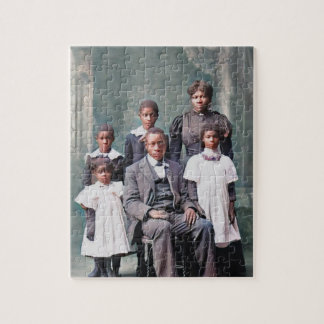Puzzle Photographie Vintage Famille noire