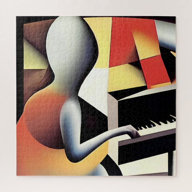 Puzzle Piano Player - Art aérographe (Vertical)