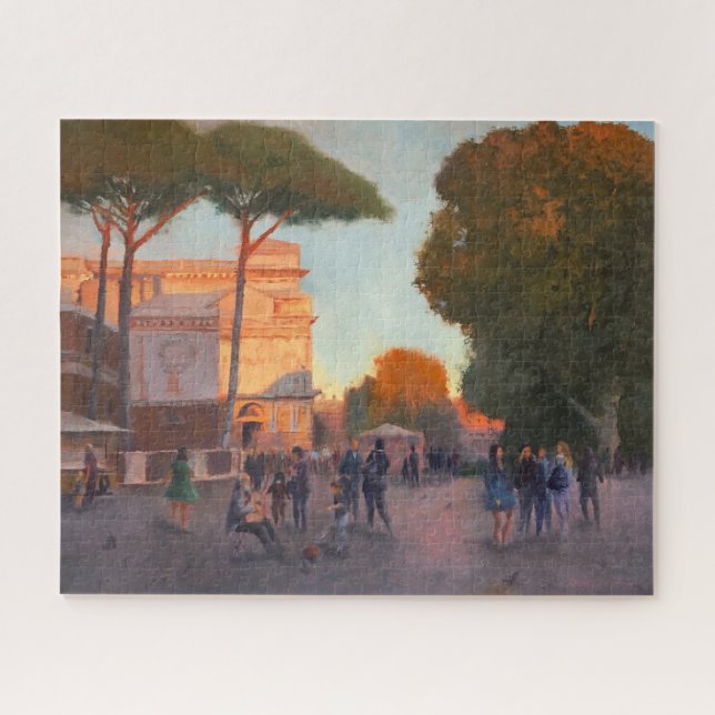 Puzzle Piazza de Rome dans Peinture légère du soir (Horizontal)