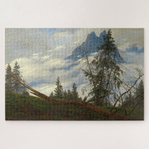 Puzzle Pic de montagne avec nuages de dérive - Friedrich