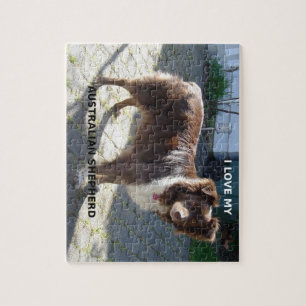 Puzzle PIC rouge de l'amour W de berger australien tri