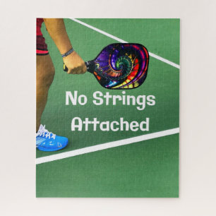 Puzzle Pickleball Funny No Strings Attaché