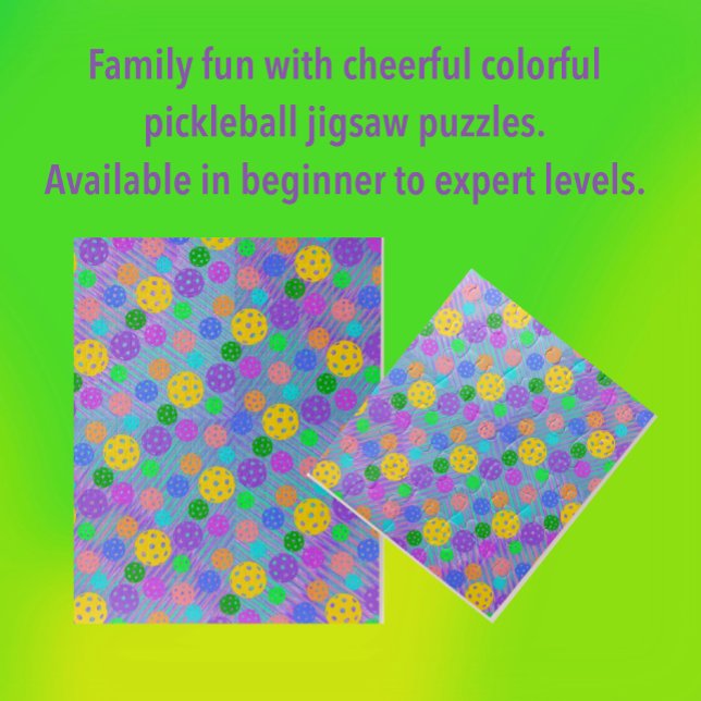 Puzzle Pickleball Pop Art coloré (Family fun time!)