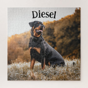 Puzzle Pièce de chien Rottweiler personnalisée personnali