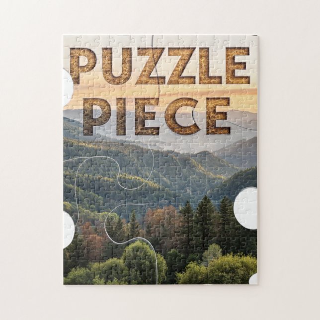 Puzzle "Pièce de puzzle" Nature  Montagne & Forêt   (Vertical)