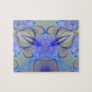 Puzzle Pierre   Art fractal violet et jaune
