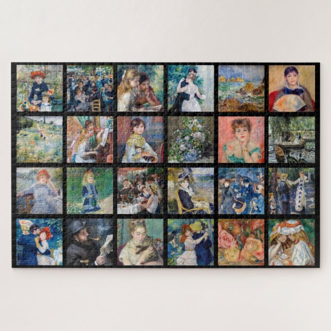 Puzzle Pierre-Auguste Renoir - Chefs-d'oeuvre Grille Coll (Horizontal)
