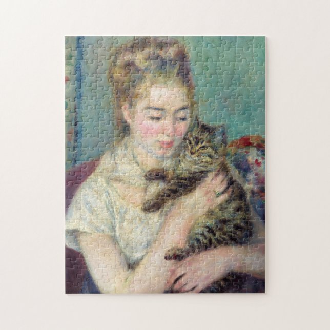 Puzzle Pierre-Auguste Renoir - Femme au chat (Vertical)
