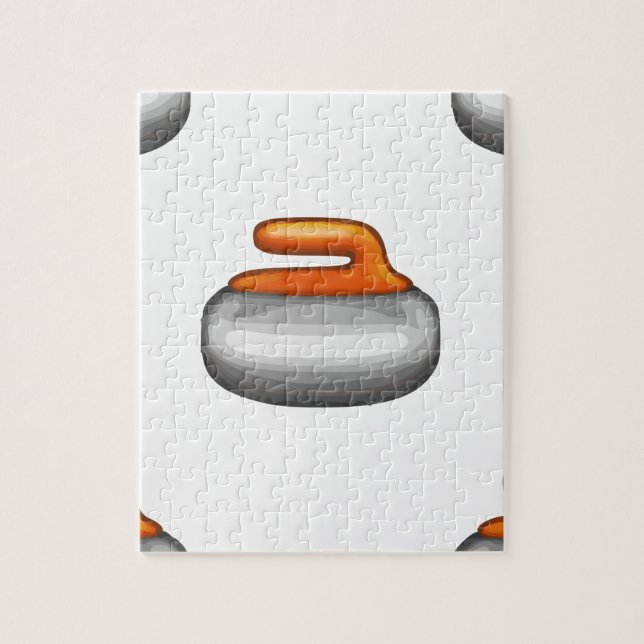 Puzzle Pierre de curling Emoji (Vertical)