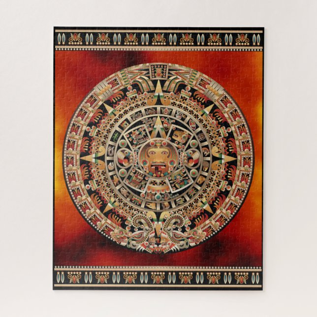 Puzzle Pierre de Sun de Tenochtitlan (Vertical)
