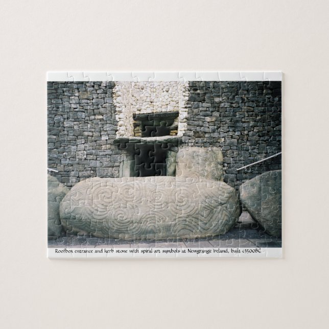Puzzle Pierre en spirale antique d'art de Newgrange (Horizontal)