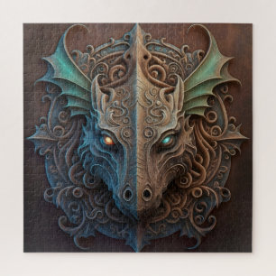 Puzzle Pierre médiévale Gargoyle Dragon Carturage