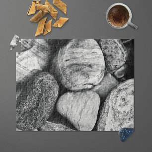 Puzzle Pierres de plage en noir et blanc