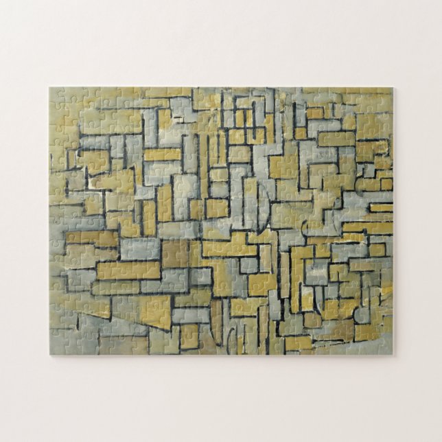 Puzzle Piet Mondrian Composition en Brown et gris (Horizontal)