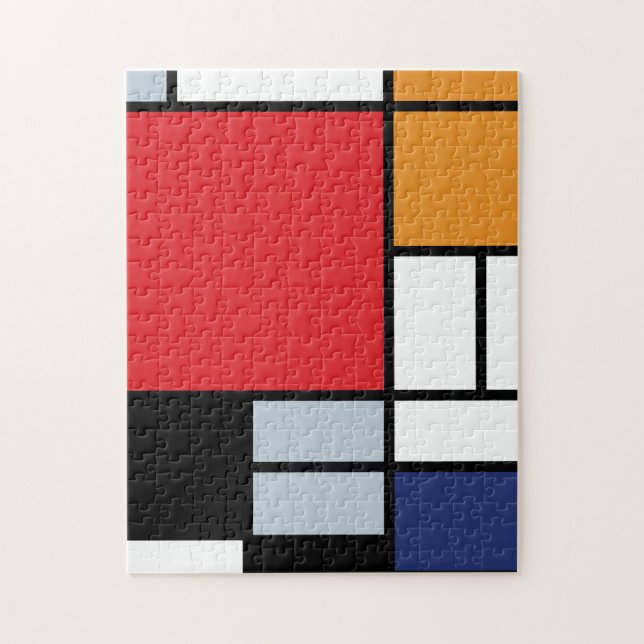 Puzzle Piet Mondrian - Composition with Large Red Plane (Vertical)
