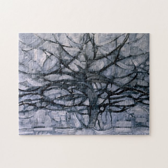 Puzzle Piet Mondrian Grey Tree (Horizontal)
