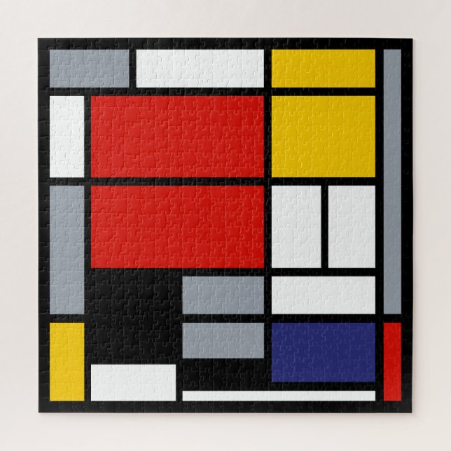 Puzzle Piet Mondrian, Large Composition with Red Plane (Vertical)
