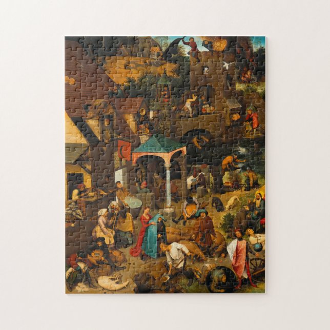 Puzzle Pieter Bruegel L'Ancien - Les Proverbes Néerlandai (Vertical)