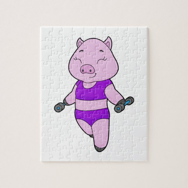 Puzzle Pig Fitness Dumbbell (Vertical)