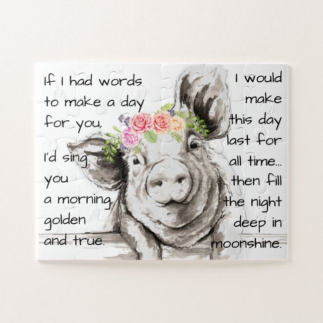 Puzzle Pig Pig Petunia (Horizontal)