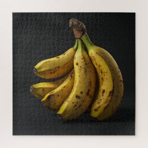 Puzzle Pile de bananes sur un fond noir pur