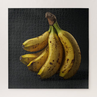 Puzzle Pile de bananes sur un fond noir pur