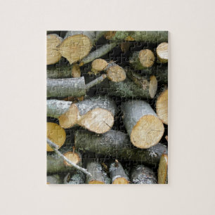 Puzzle Pile de bois de chauffage coupé empilé