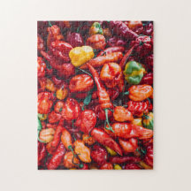 Pile de Red Chili Peppers