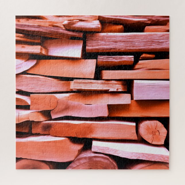 Puzzle Pile de rondins coupés (Vertical)