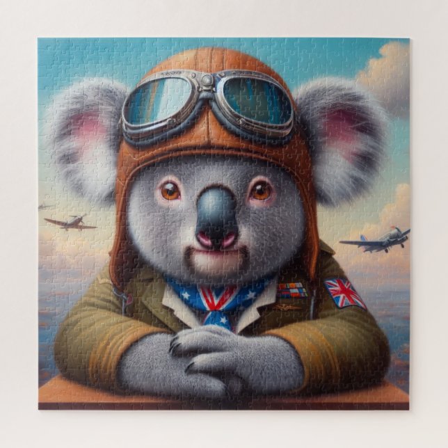 Puzzle Pilote d'avion Koala (Vertical)